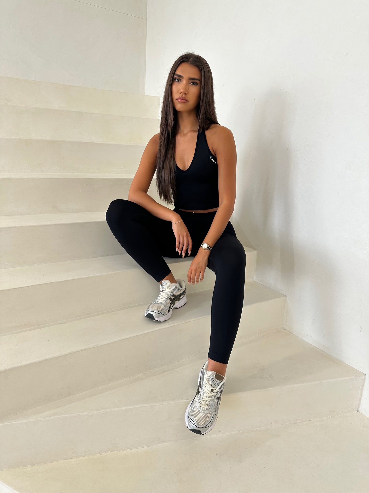 PRE ORDER Black Halterneck legging 3 piece set