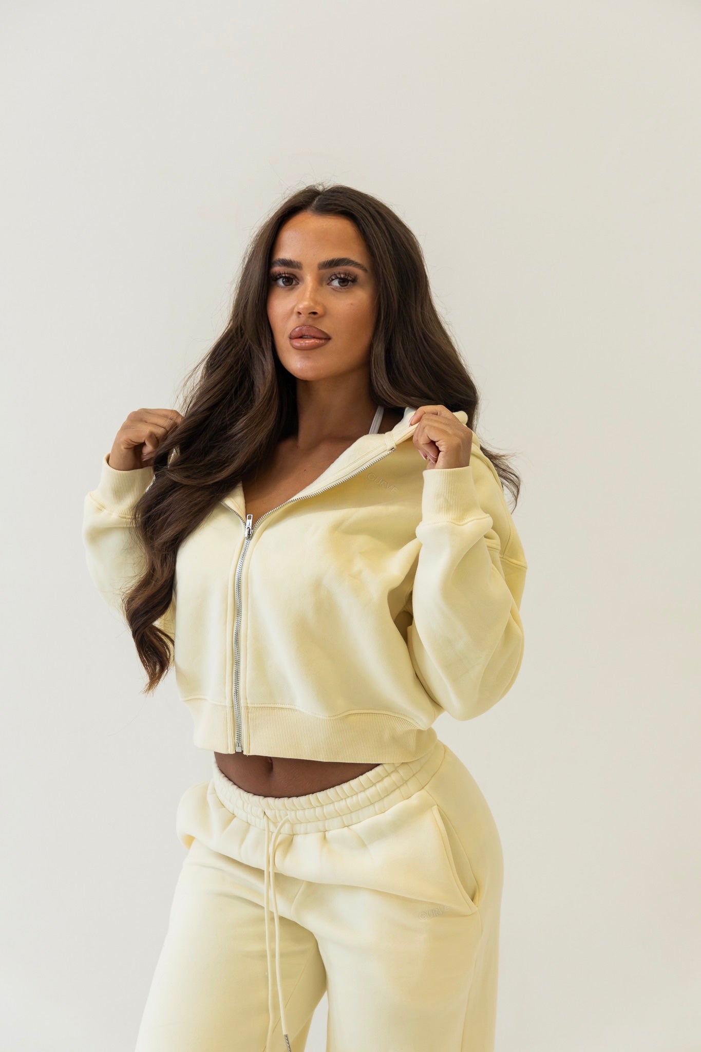 Butter Cream zip up hoodie
