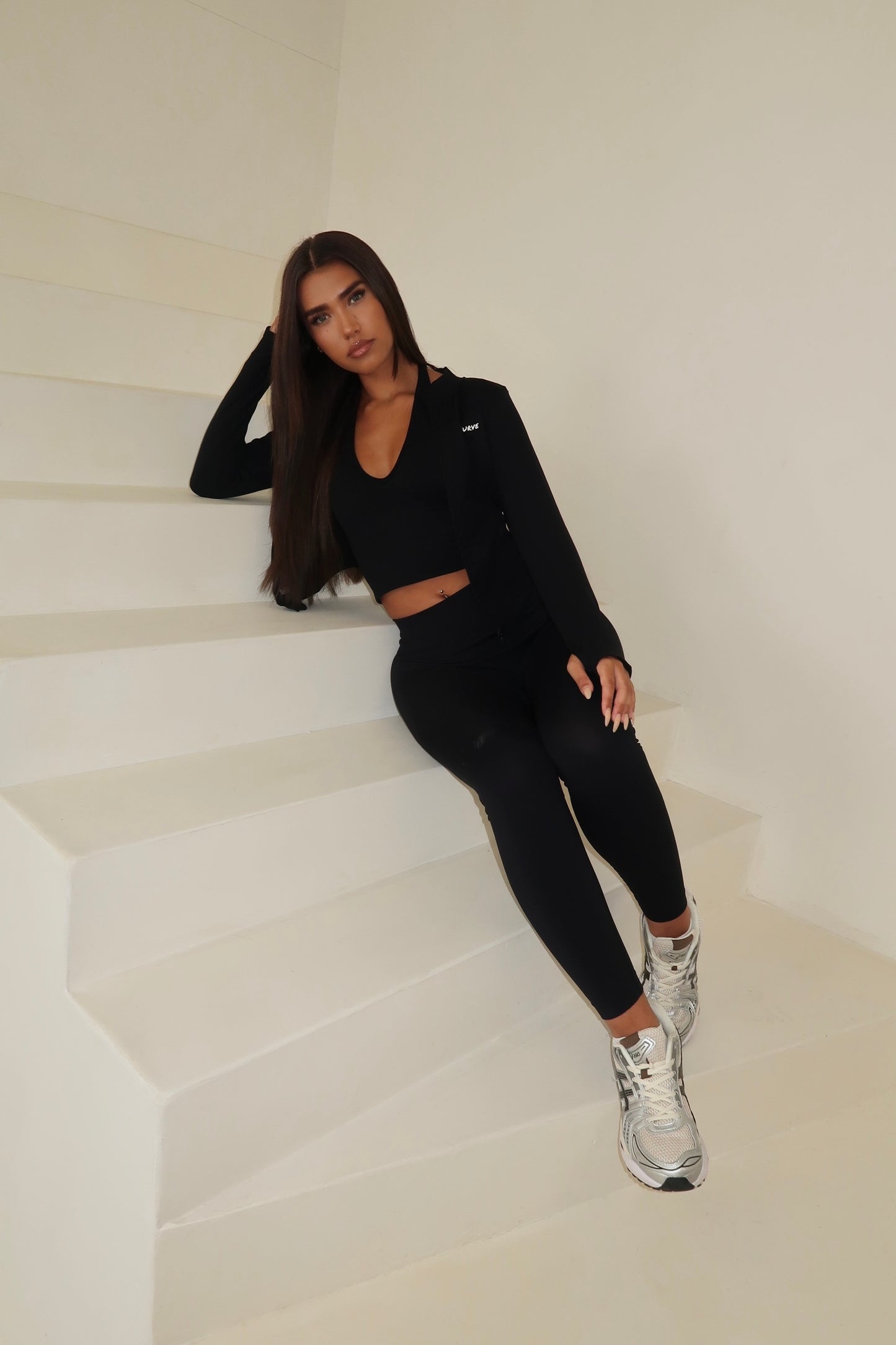 Black Halterneck legging 3 piece set