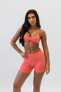 Coral scrunch seamless bra