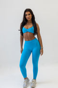 Blue seamless leggings