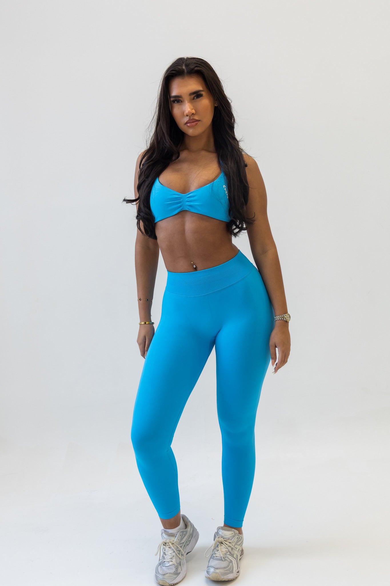 Blue seamless leggings