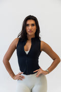 Black BBL sleeveless jacket
