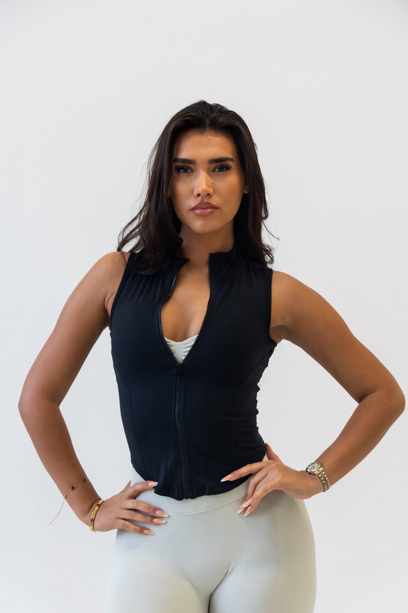 Black BBL sleeveless jacket