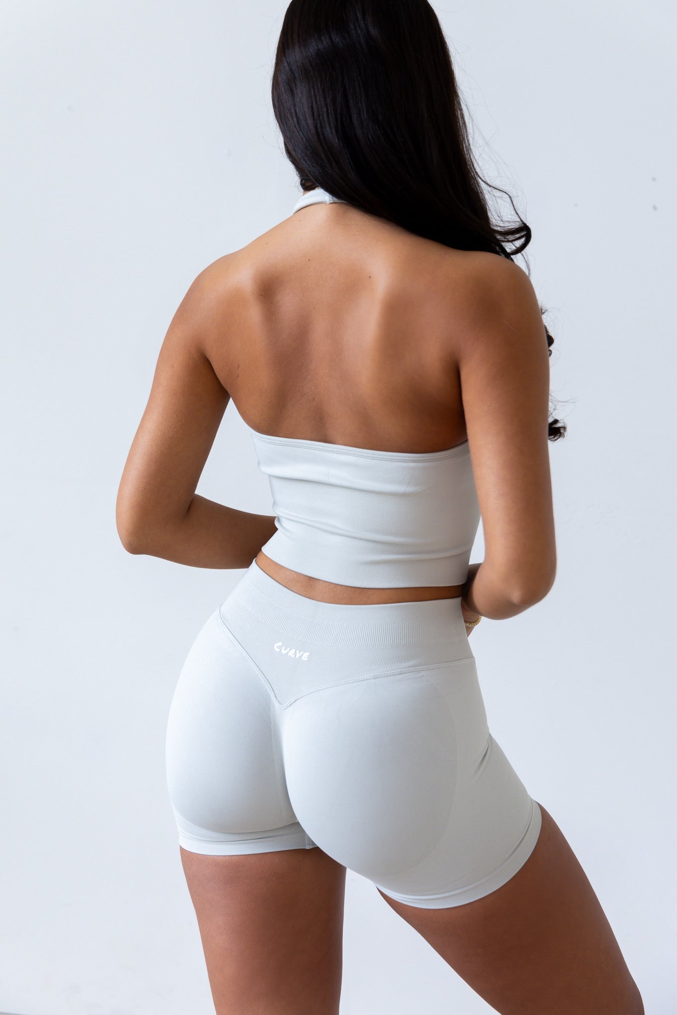 Ice grey seamless shorts