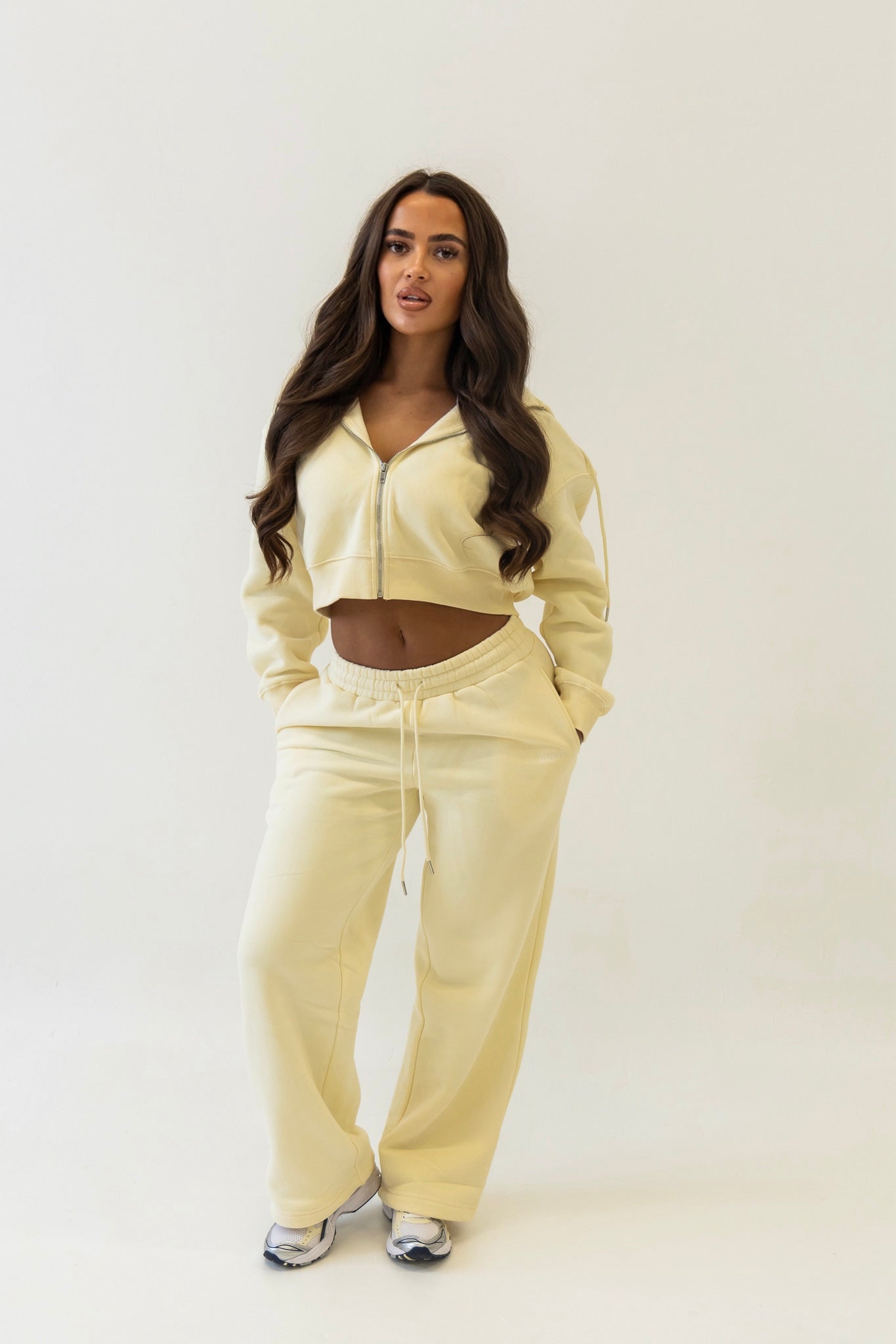 Butter Cream straight leg joggers
