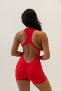 Red Sculpt Fitness playsuit