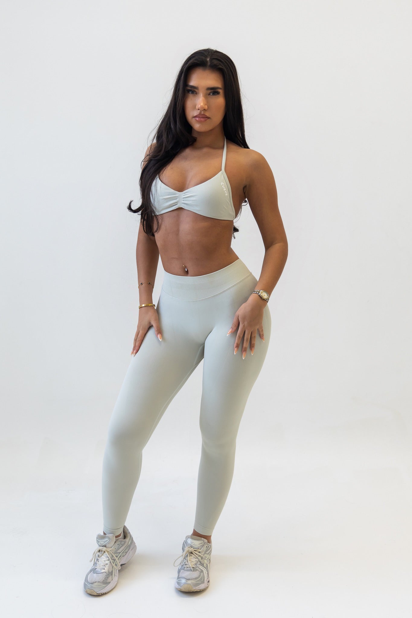 Grey scrunch seamless bra