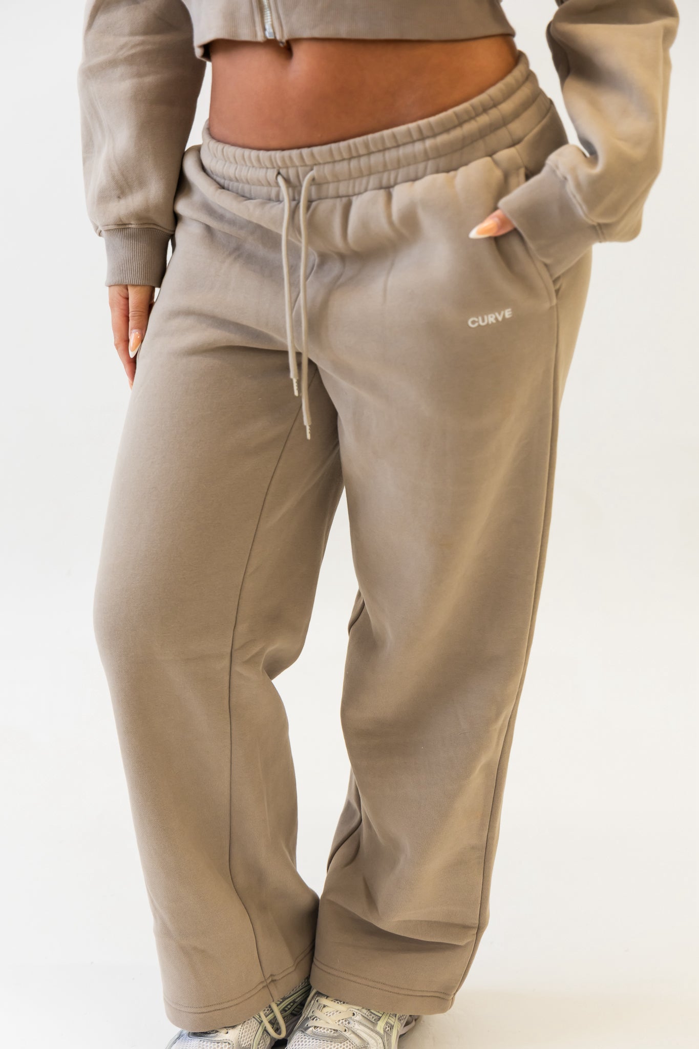 Stone straight leg joggers