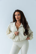 Cream windbreaker jacket