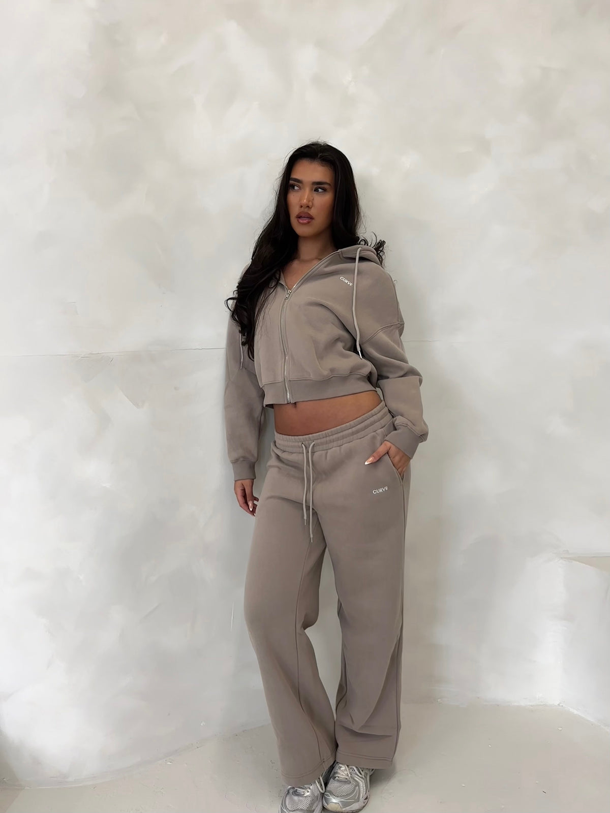 Stone straight leg joggers