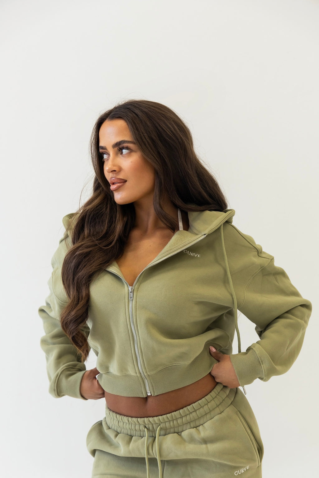 Sage zip up hoodie