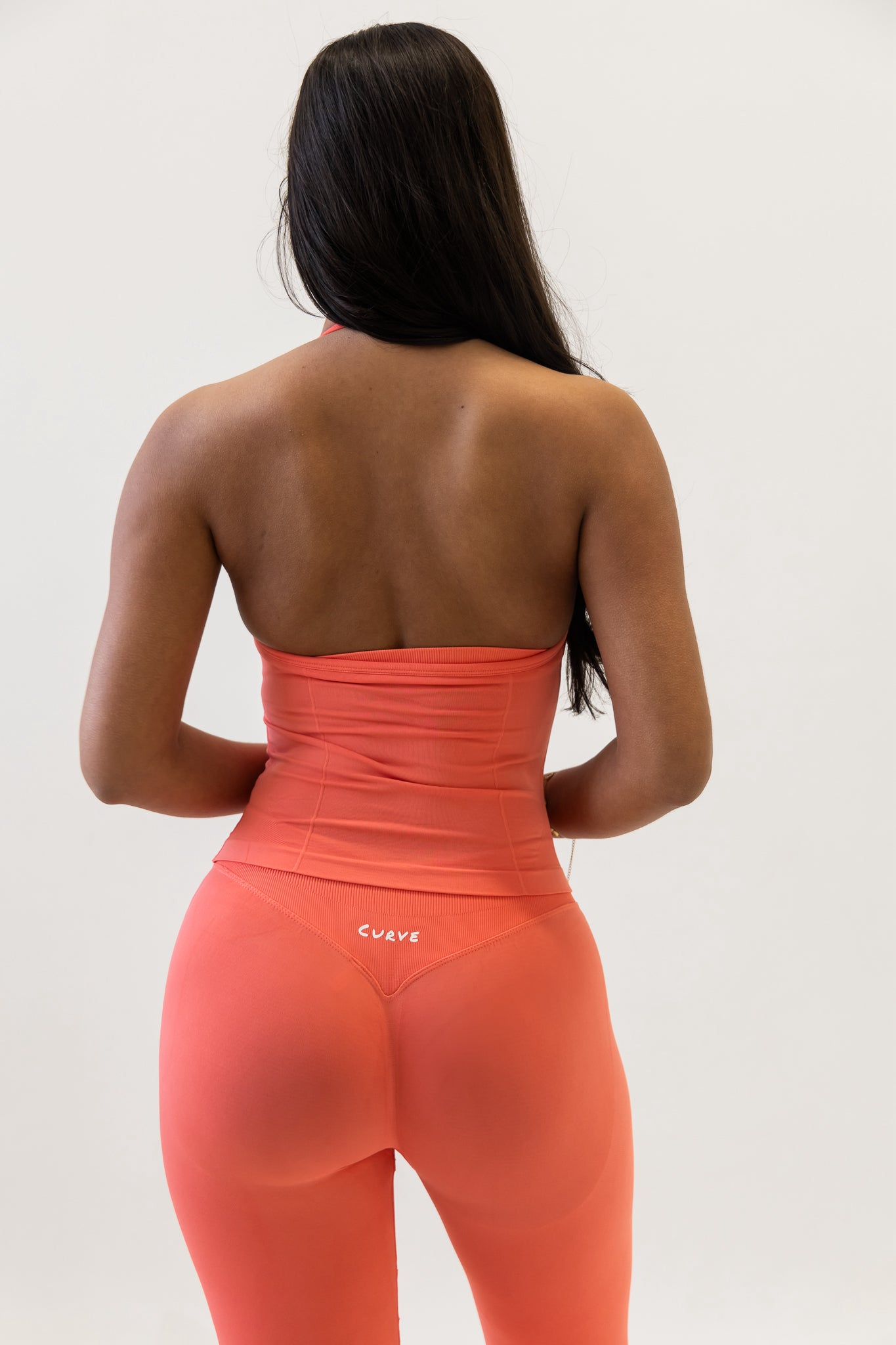 Coral seamless fitness vest