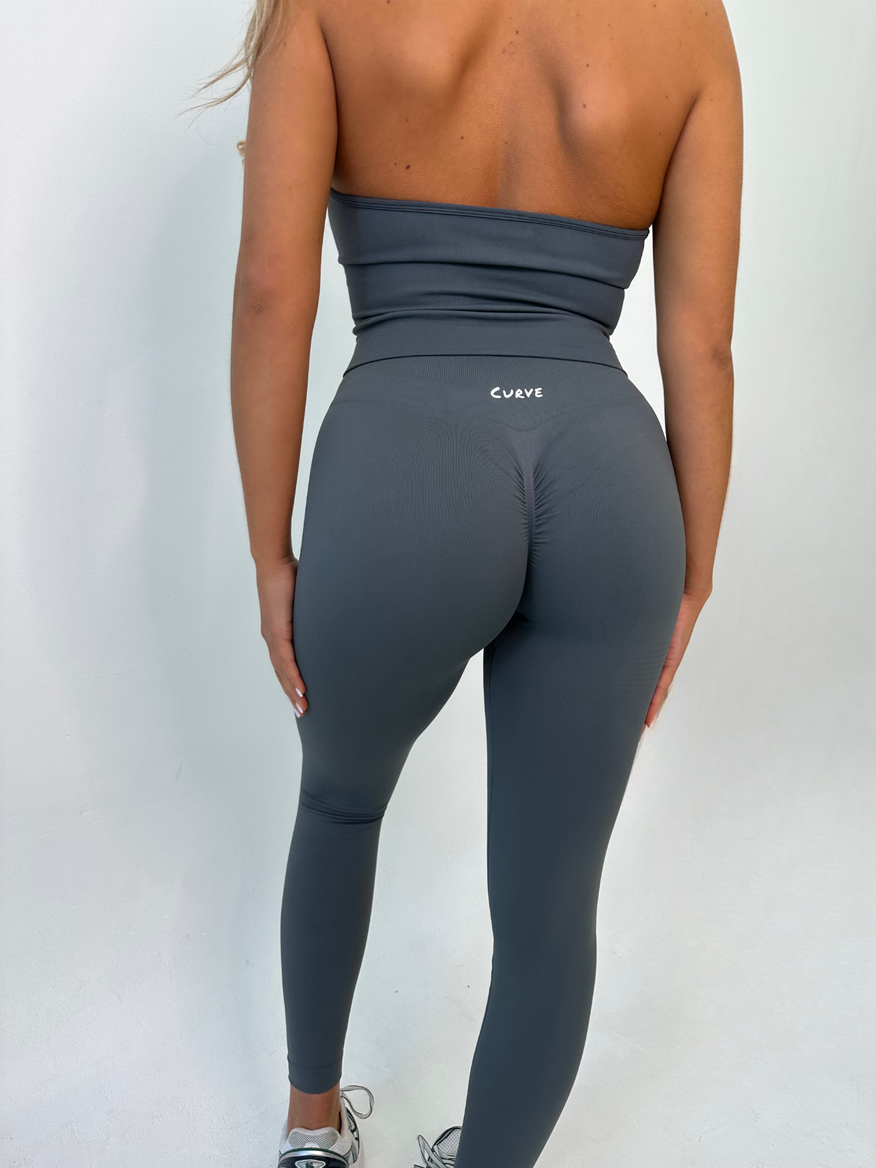 Charcoal halterneck 3 piece legging set