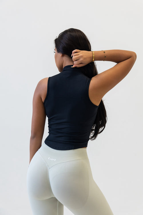 Black BBL sleeveless jacket