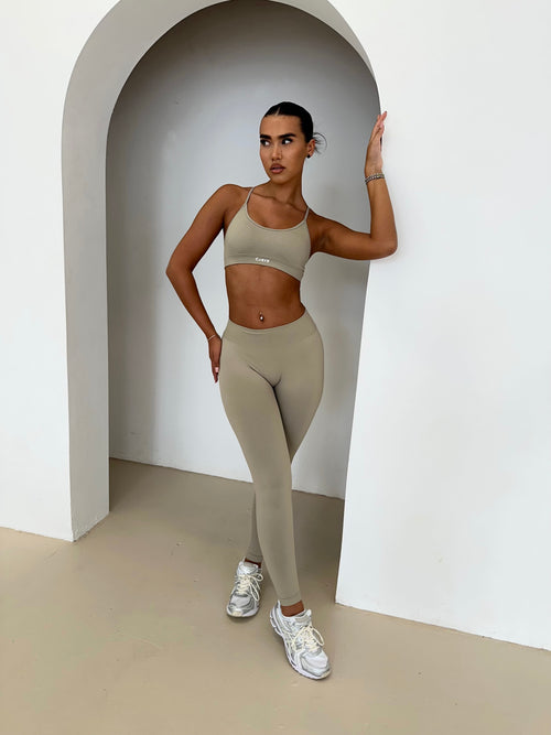 Beige legging 3 piece set