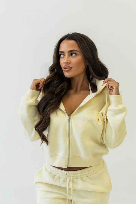 Butter Cream zip up hoodie