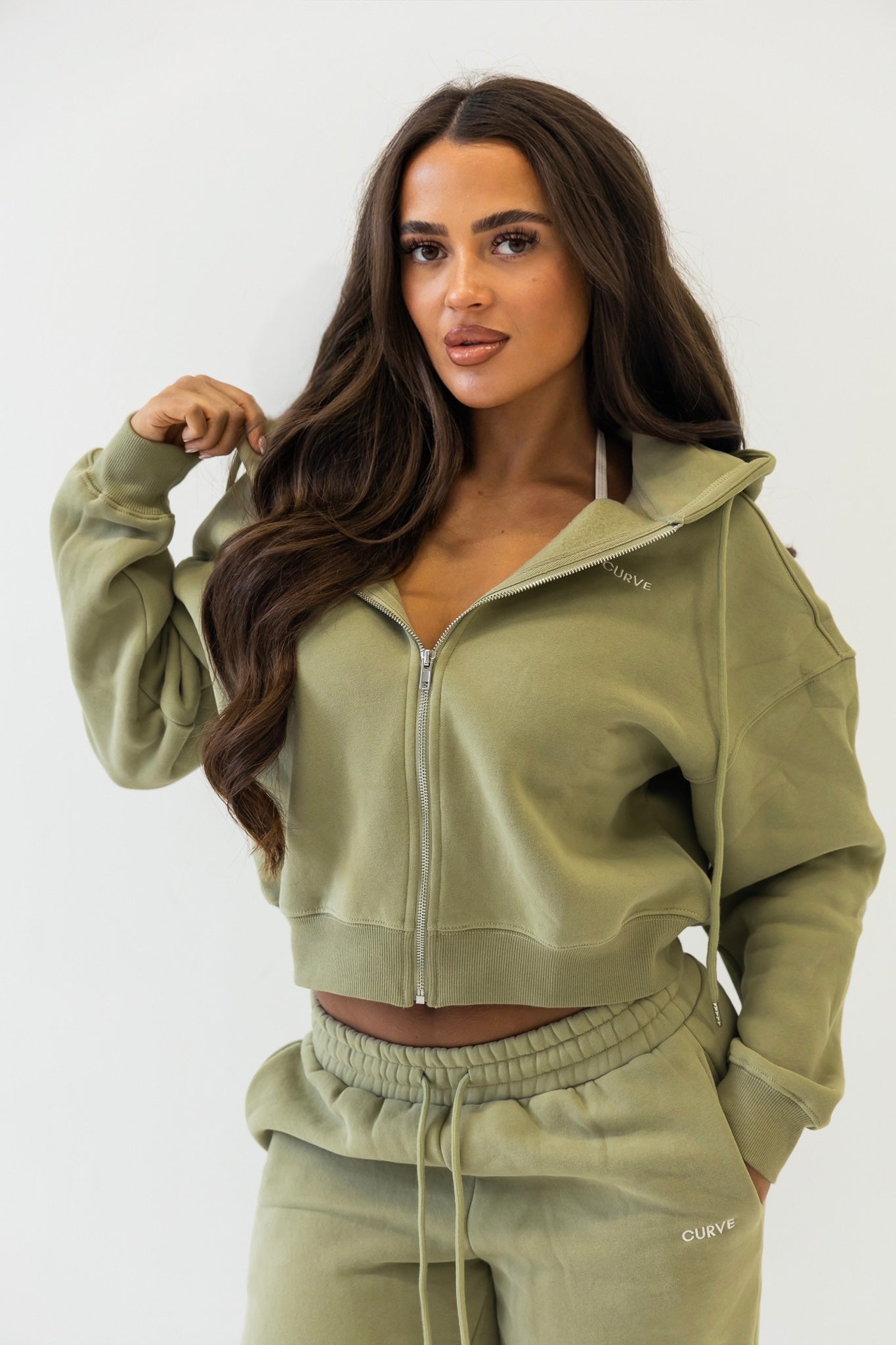 Sage zip up hoodie