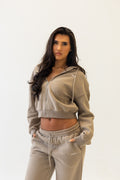 Stone zip up hoodie