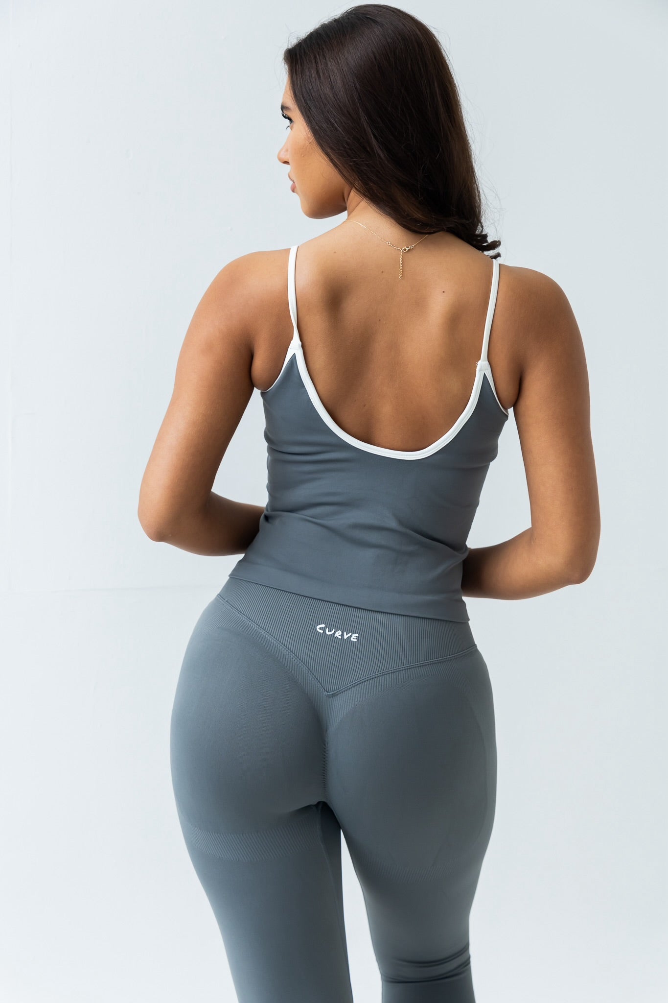 Charcoal grey contrast two piece set