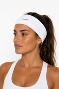 White soft active sweatband