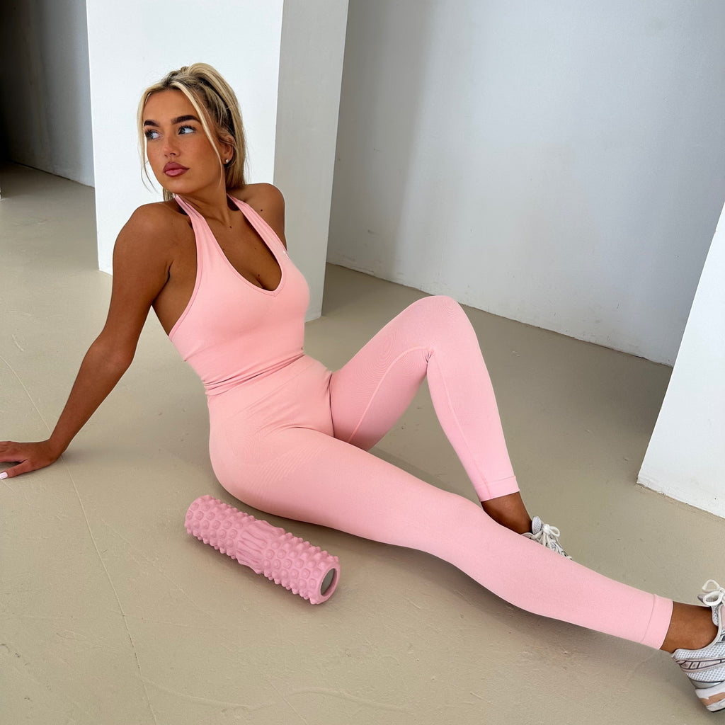 Pink Halterneck legging 3 piece set