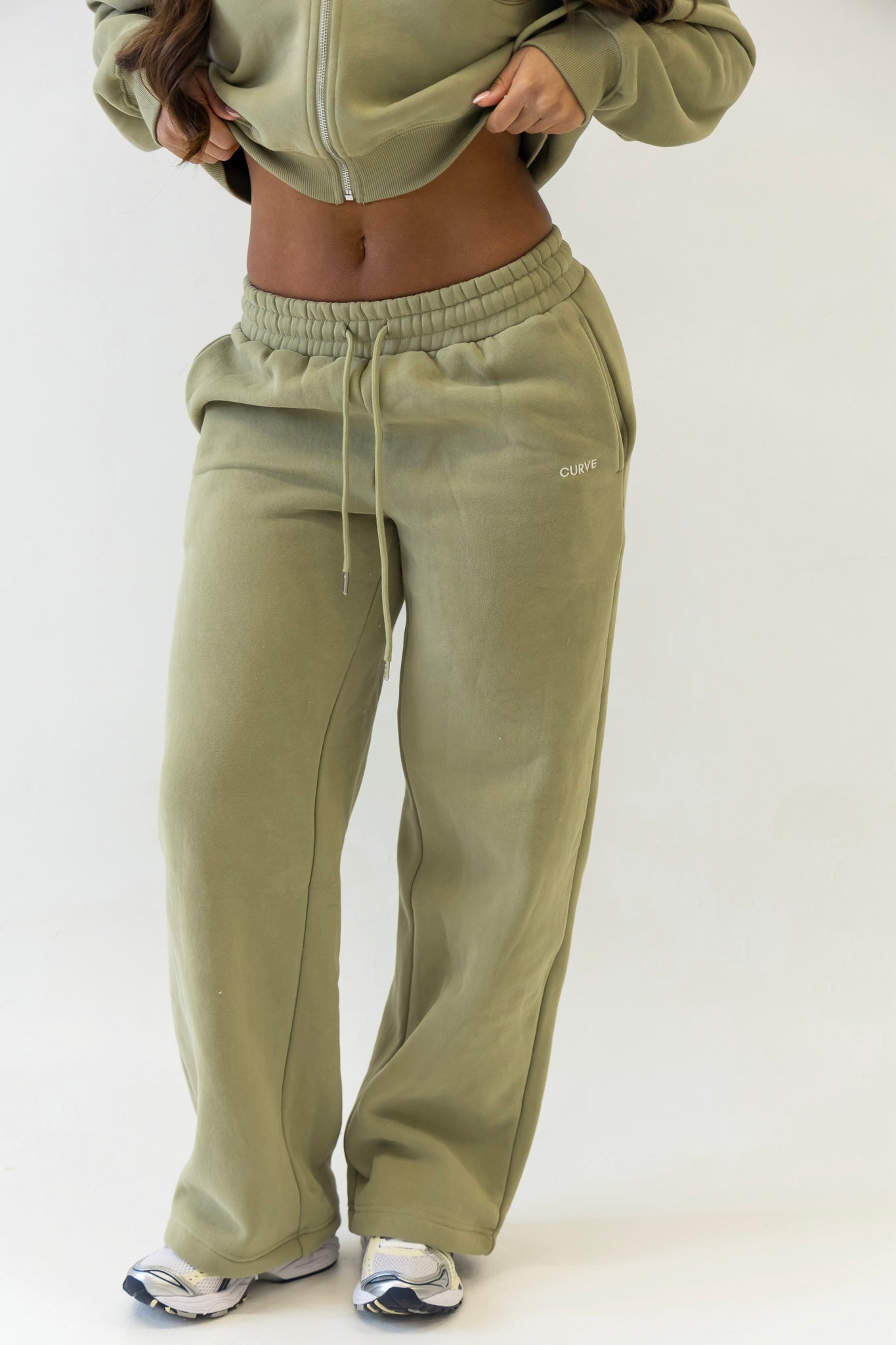 Sage straight leg joggers
