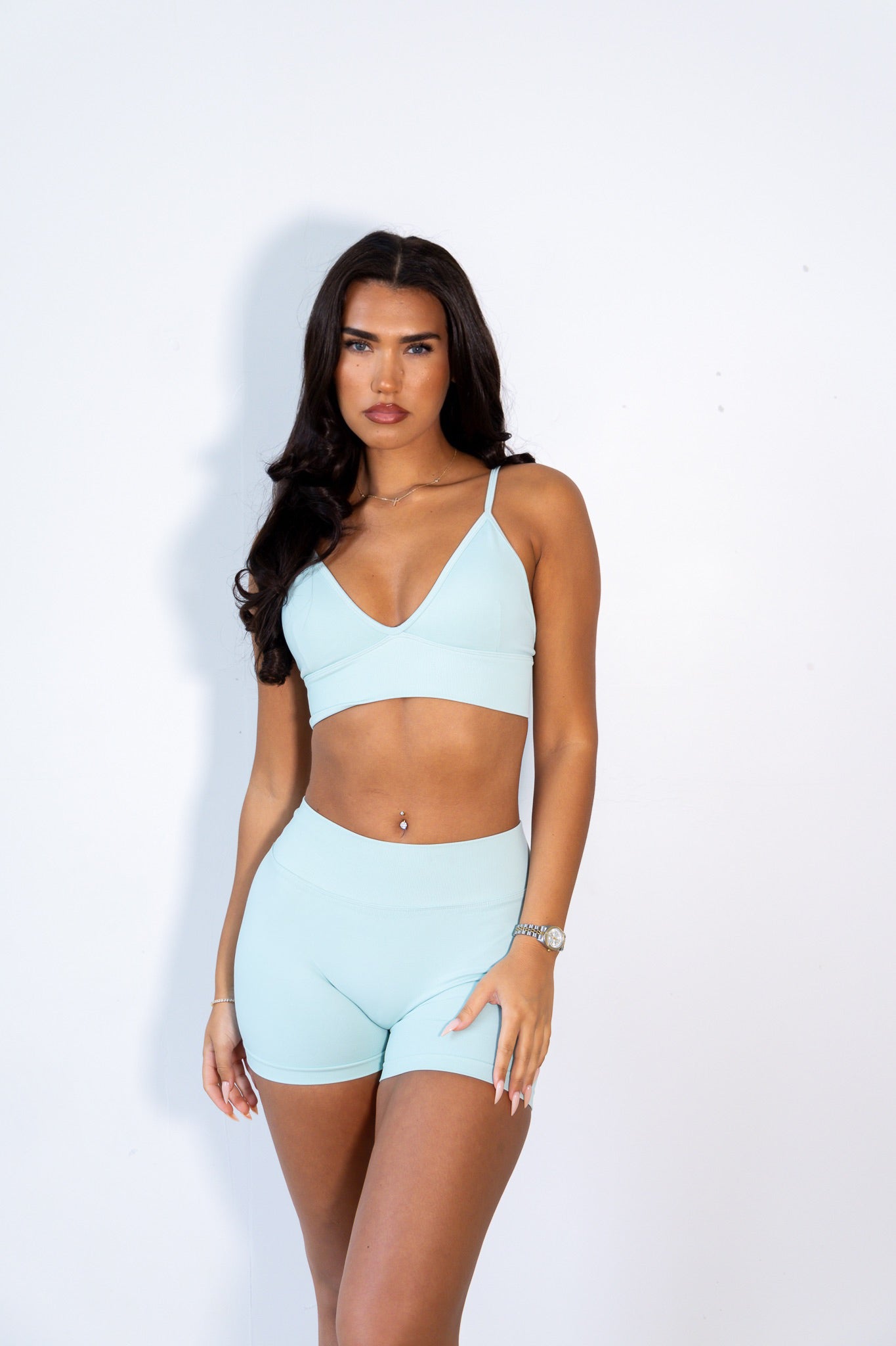 Teal mint green sports bra