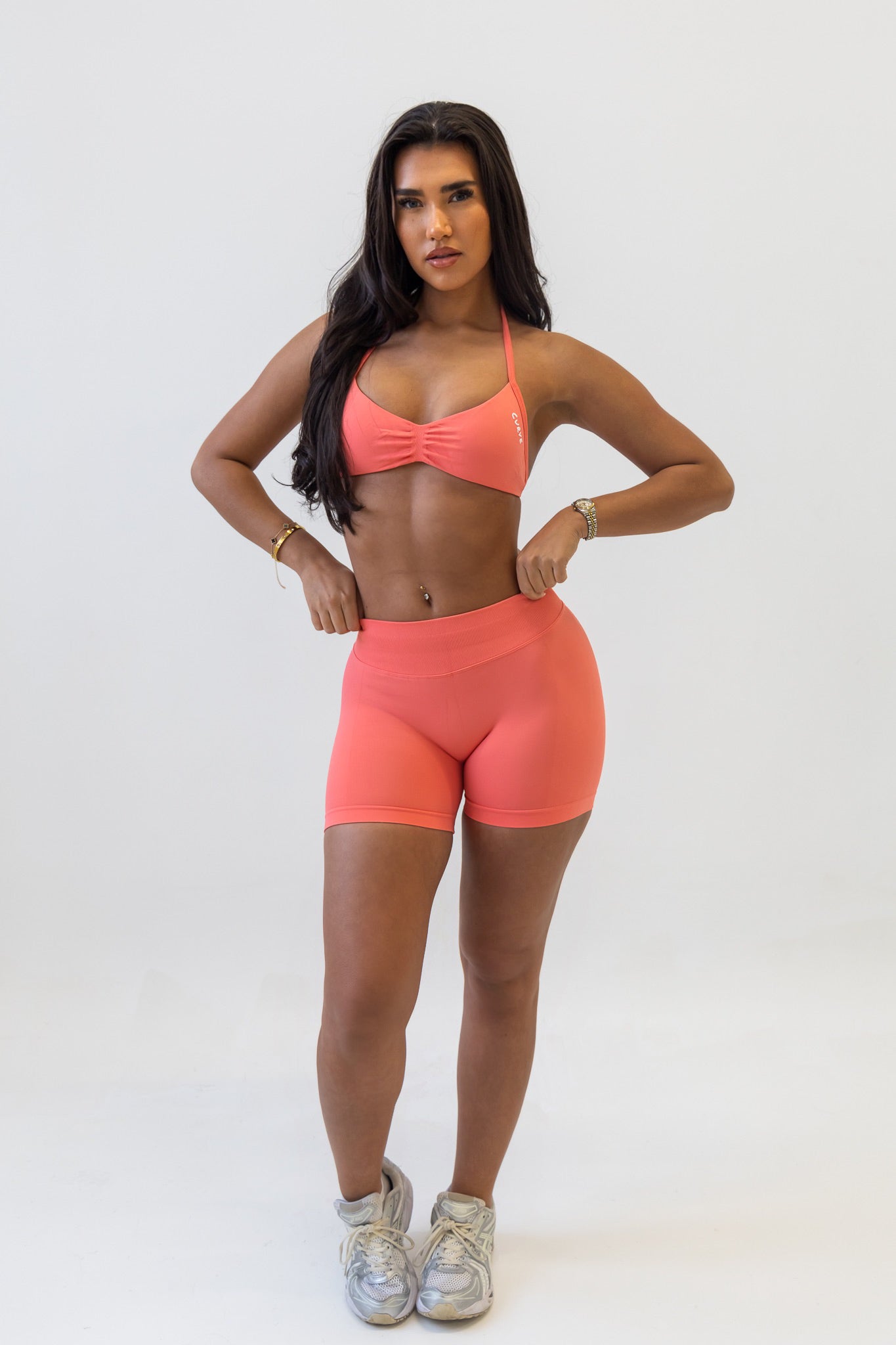 Coral seamless shorts