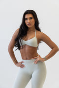 Grey scrunch seamless bra