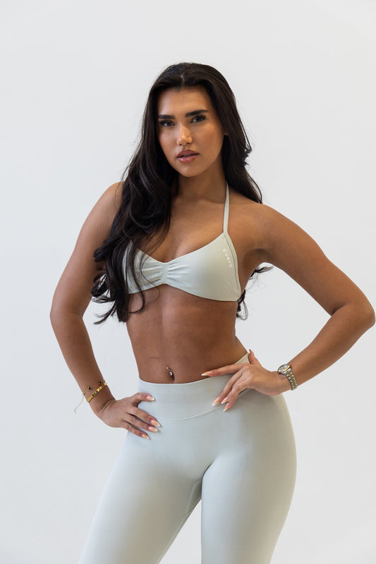 Grey scrunch seamless bra