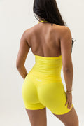 Yellow seamless shorts