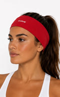 Red soft active sweatband