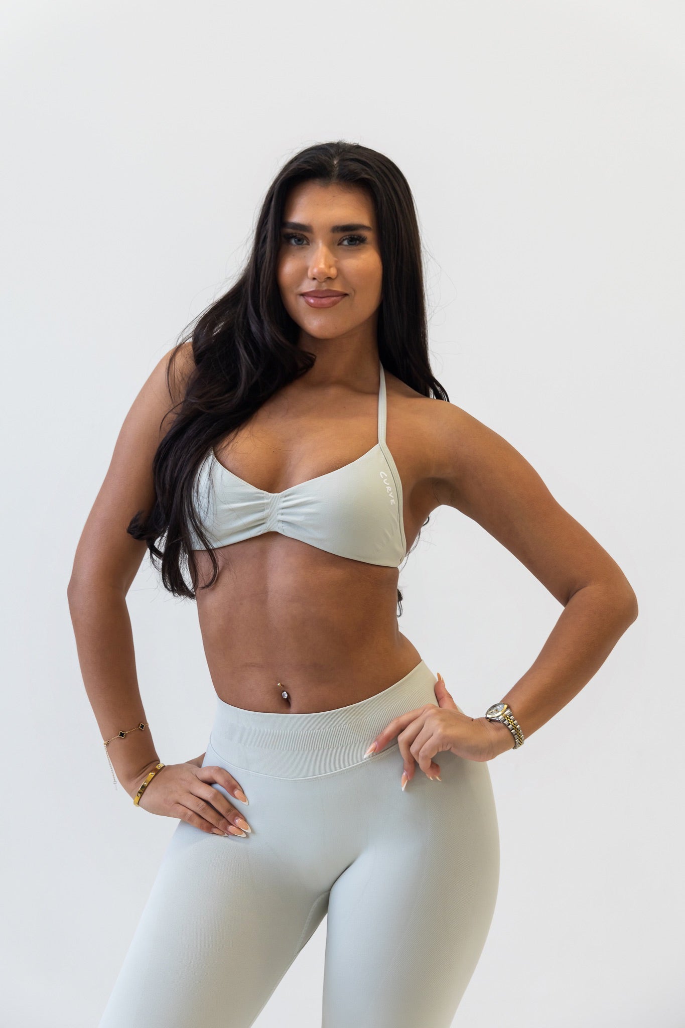 Grey scrunch seamless bra