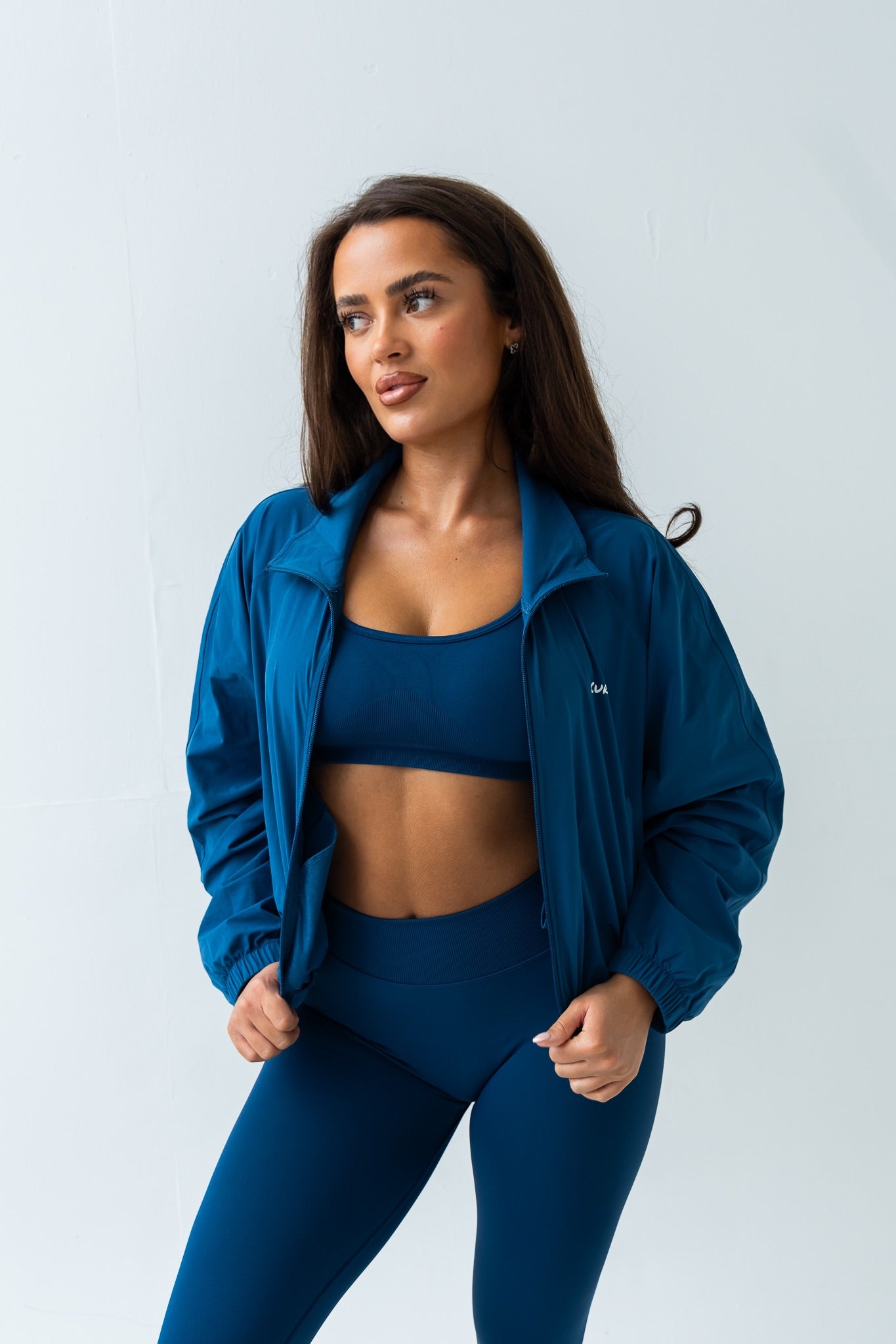 Navy windbreaker jacket